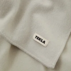 Tekla Home Living Pure New Wool Blanket - Silver Green